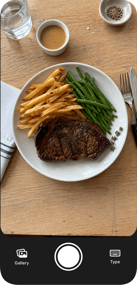 Meal Capture screen